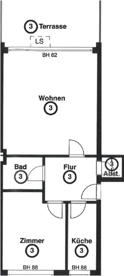 Grundriss Wohnung 3