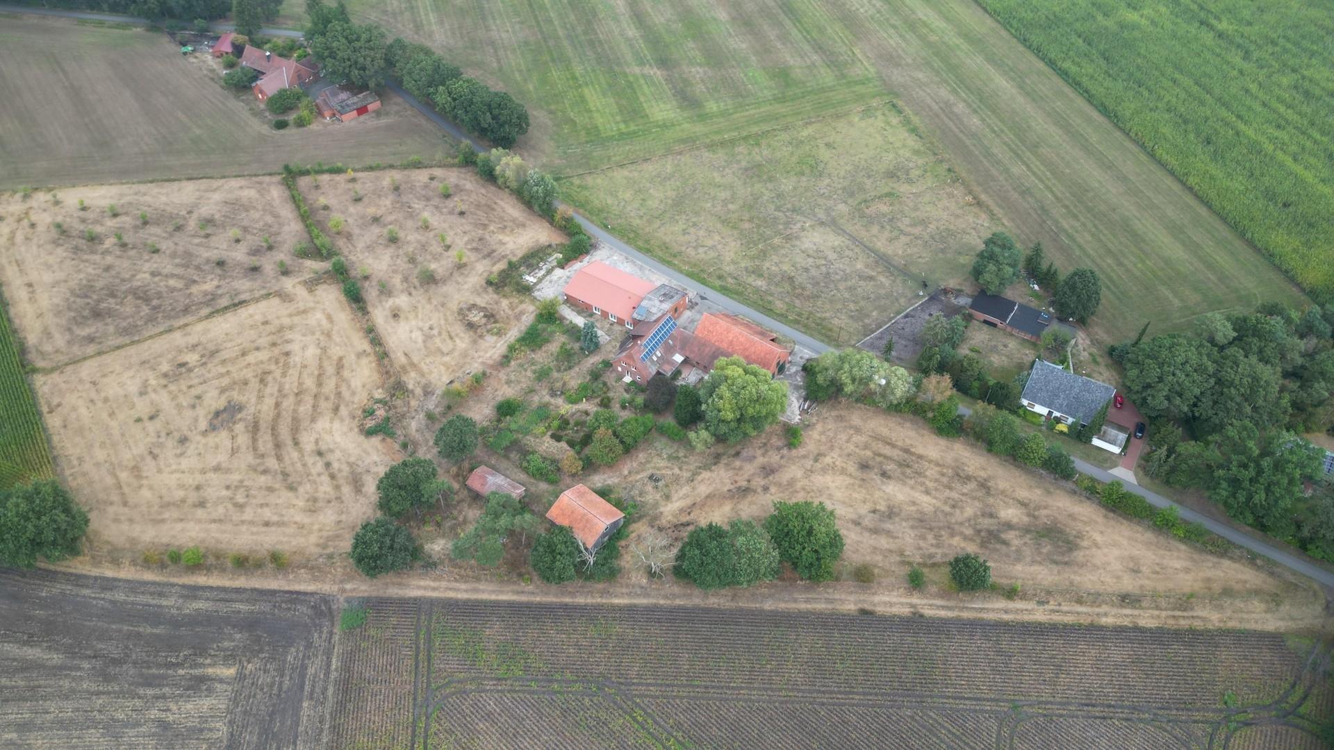 Luftbild Hofstelle und Weiden