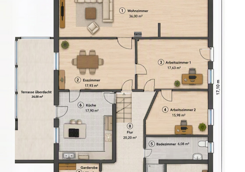 Grundriss - Wohnhaus EG