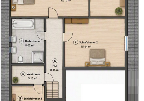Grundriss - Wohnhaus OG
