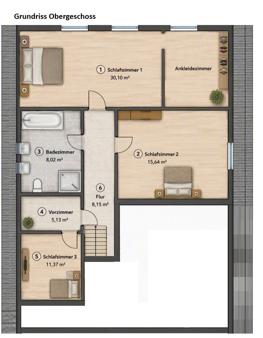 Grundriss - Wohnhaus OG