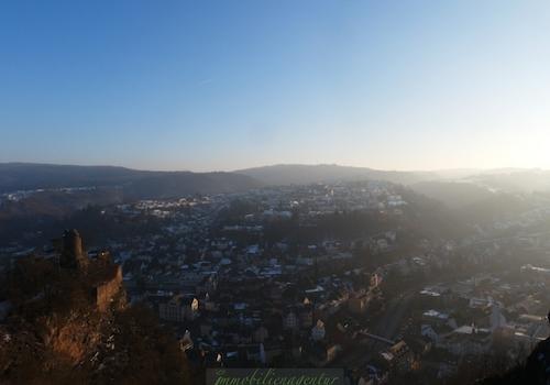 Panoramablick mit Burg Bosselstein