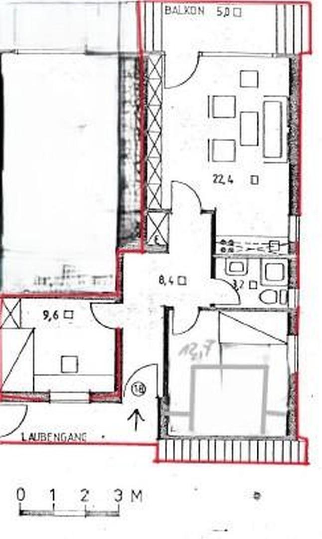 Grundriss der Wohnung