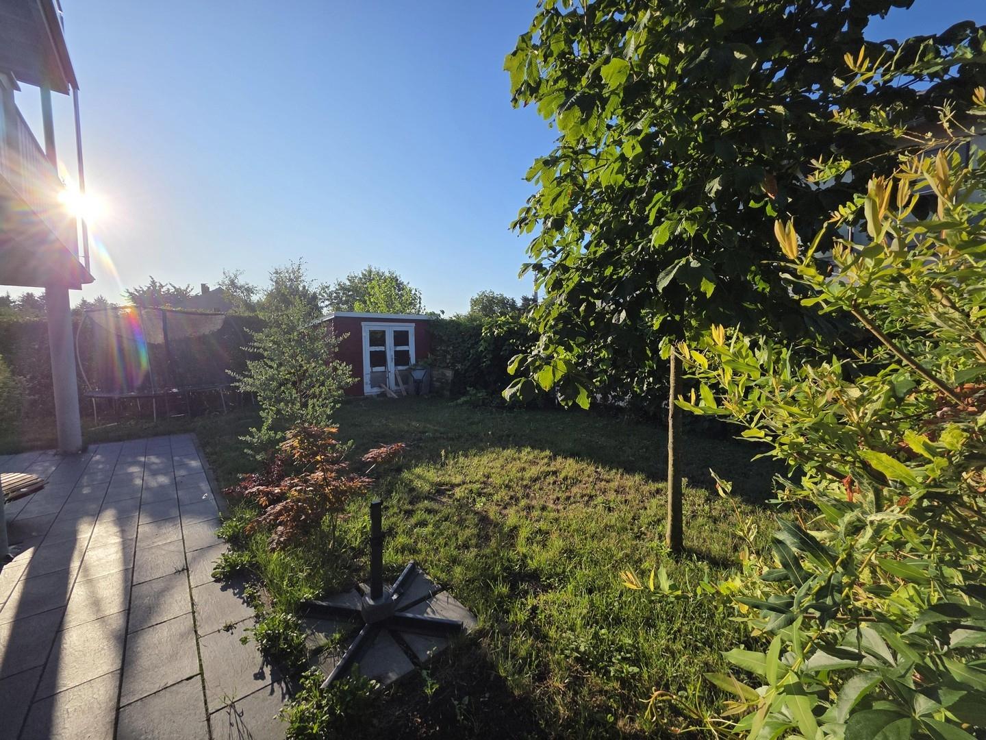 grüne Oase mit Gartenhaus