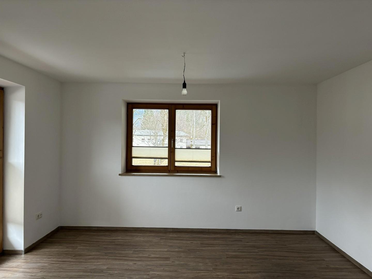 Wohnzimmerfenster mit Plissee