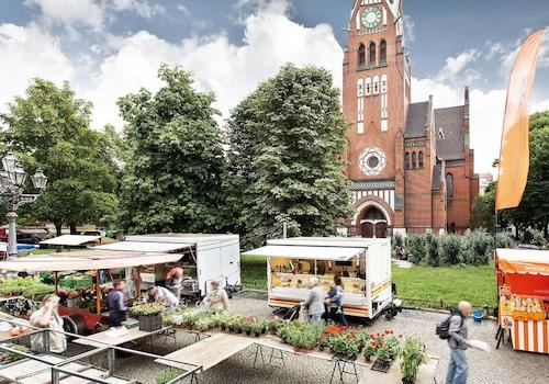 Wochenmarkt am Karl-August-Platz,