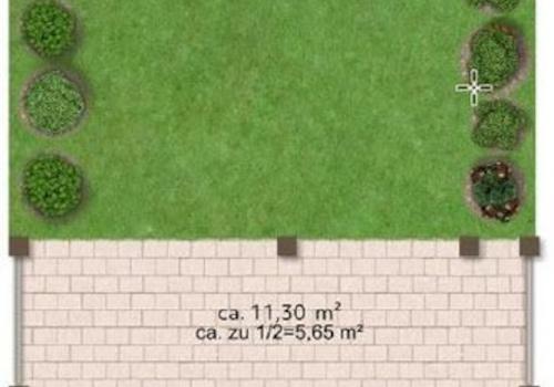 Grundriss EG unmöbliert/Garten