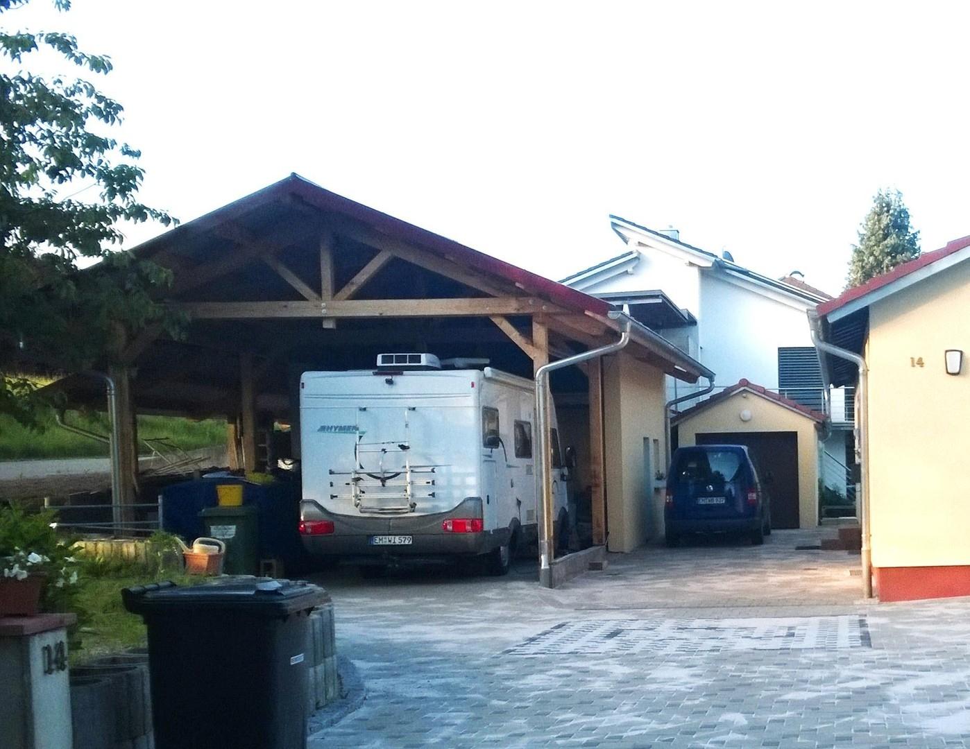 Doppel Carport mit 2 Räumen