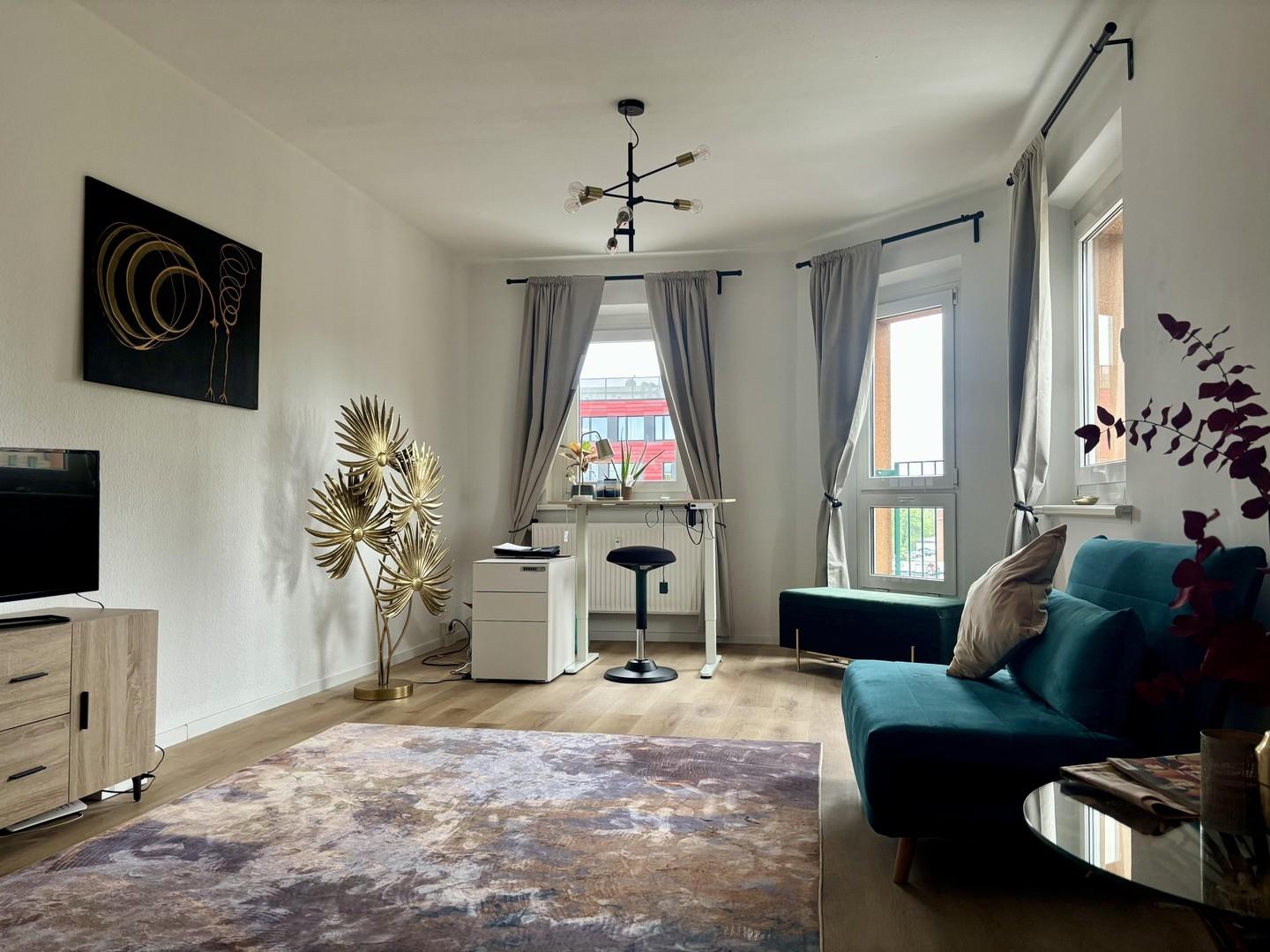Wohnzimmer mit Spreeblick 